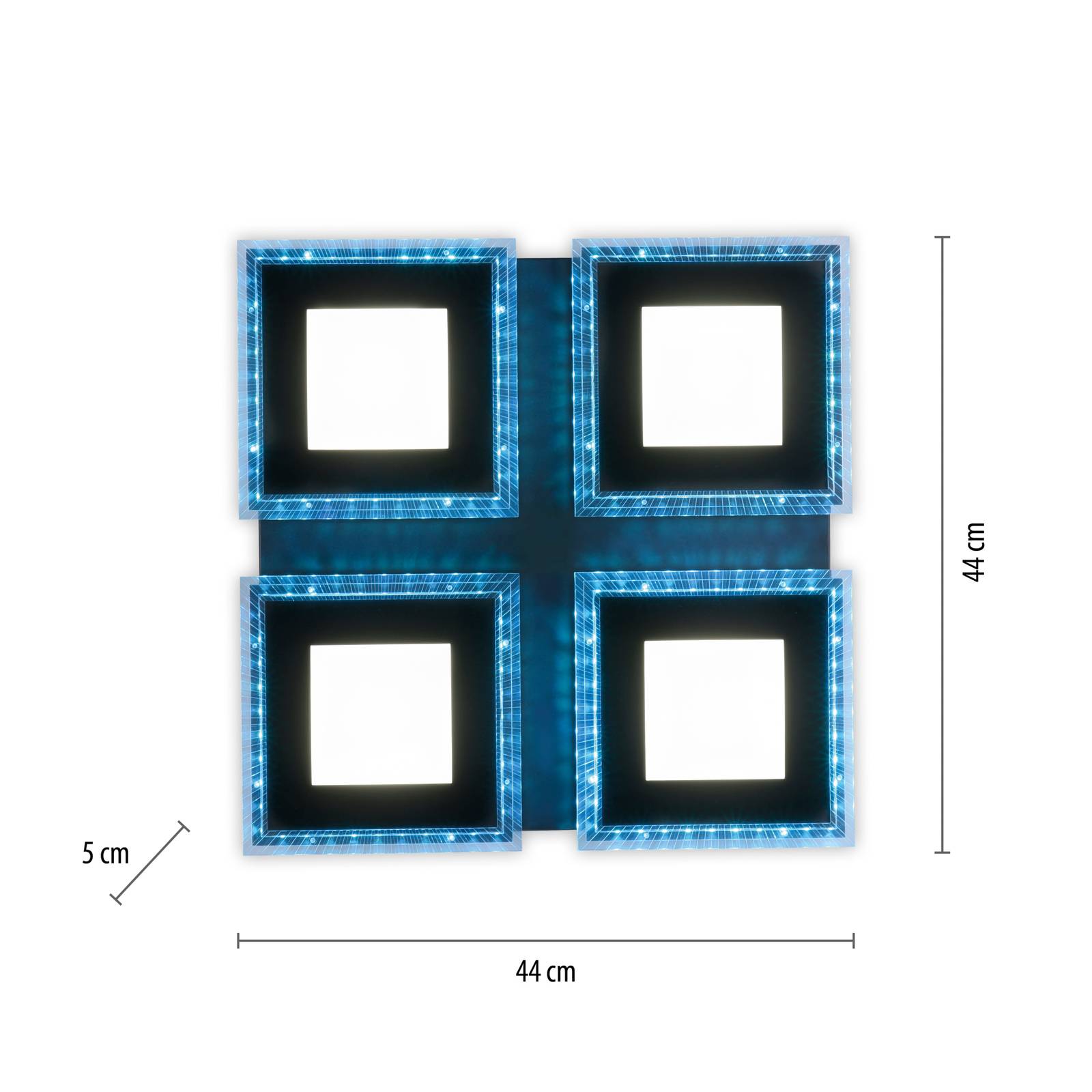 Lampa sufitowa LED Acri CCT RGB pilot 44x44cm