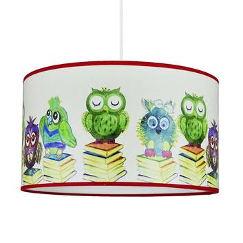 Závěsné světlo Owl, barevné soví motivy