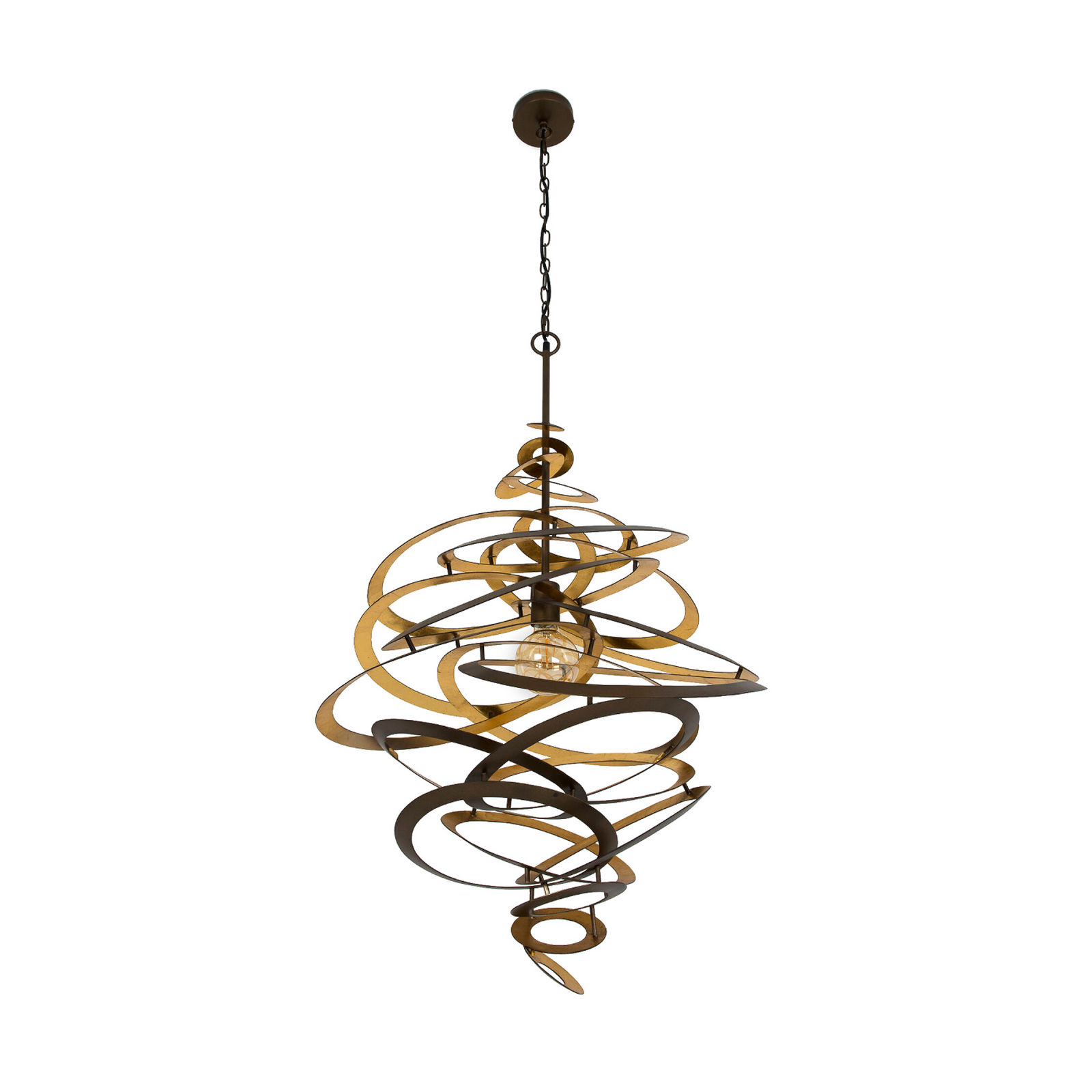 Hängeleuchte CIRCULARIATA, gold/bronze, Ø 67 cm, Metall E27