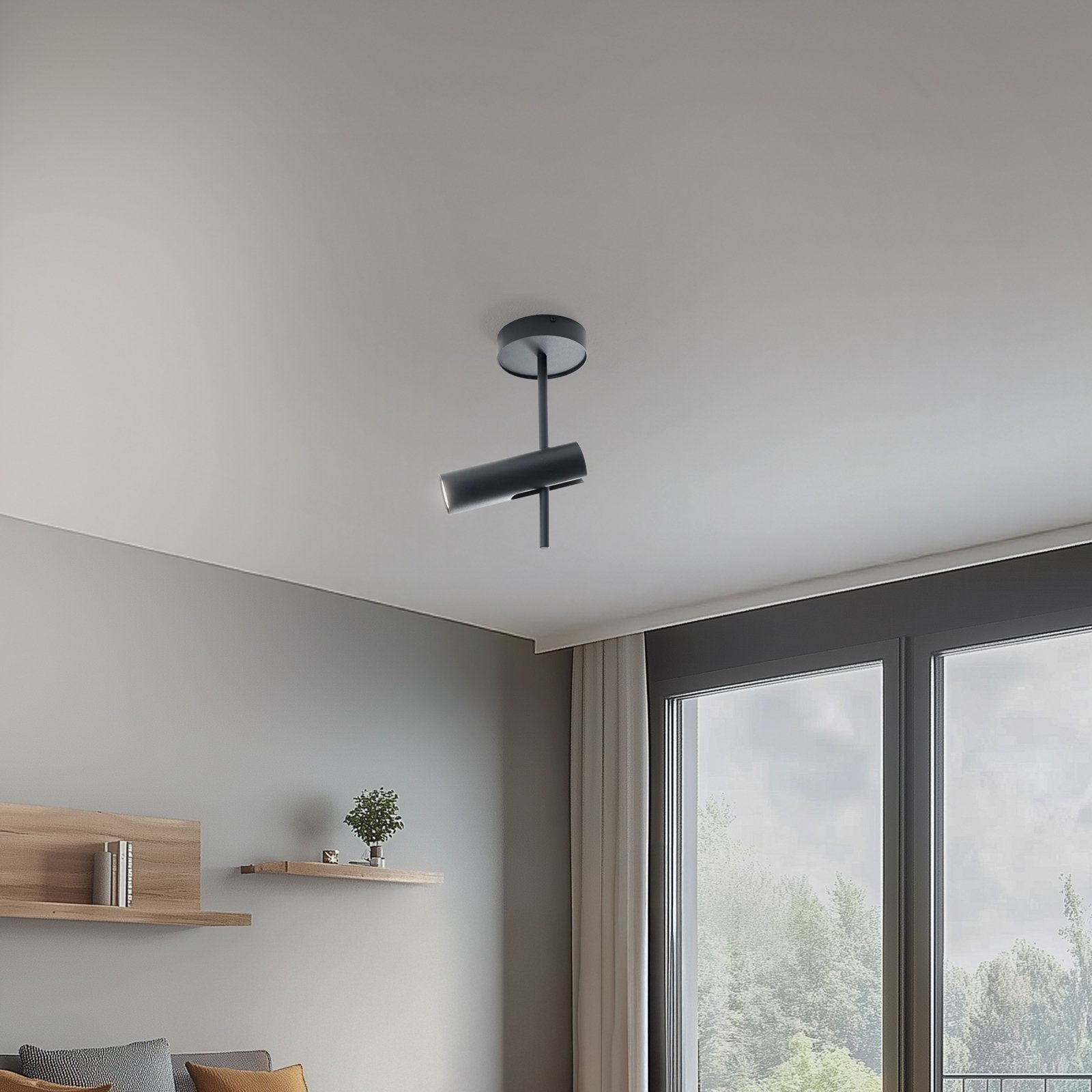 Loftspot Leda 1, antracit, 1 lyskilde, stål, højde 34 cm