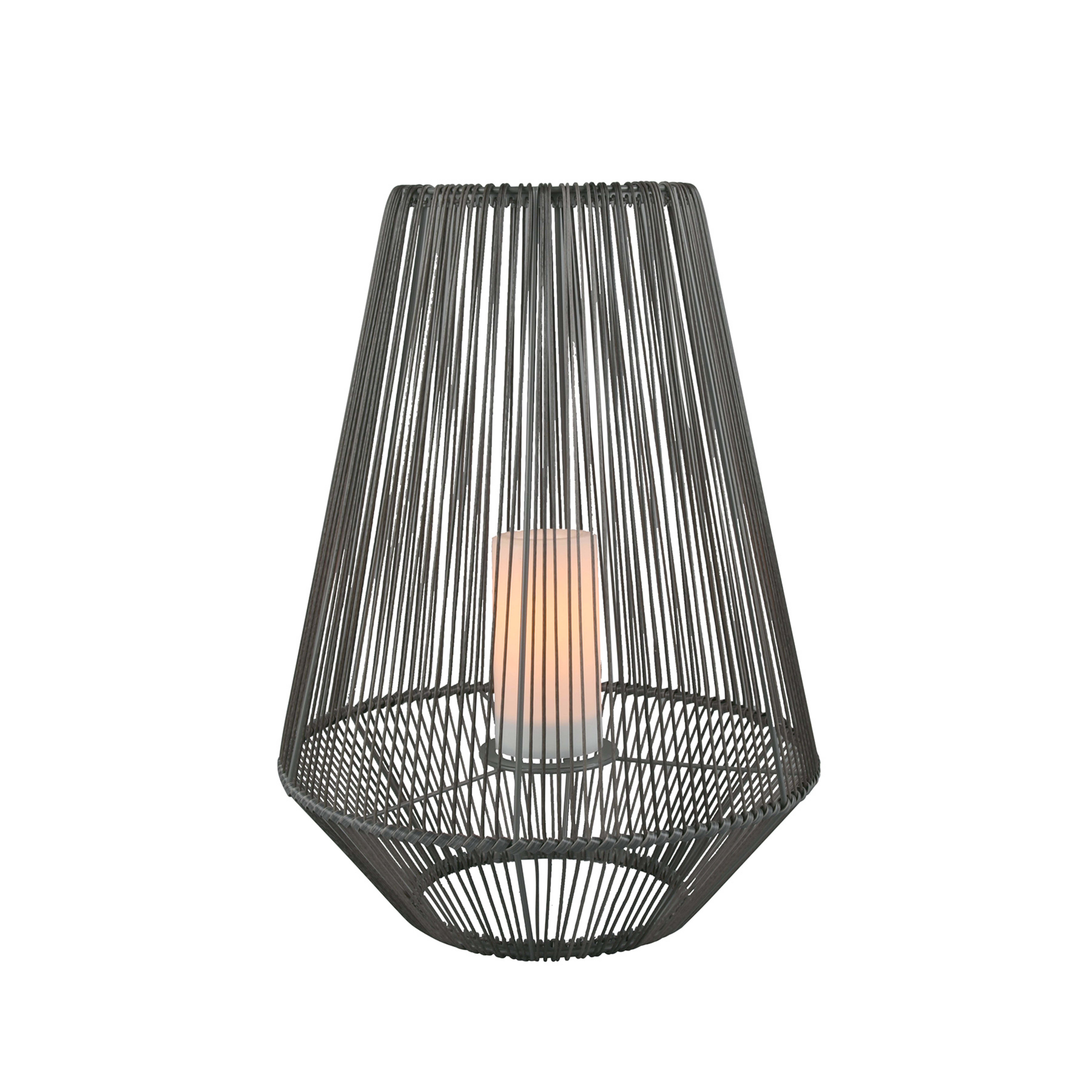Lampada da tavolo solare Mineros LED, grigio, altezza 51 cm