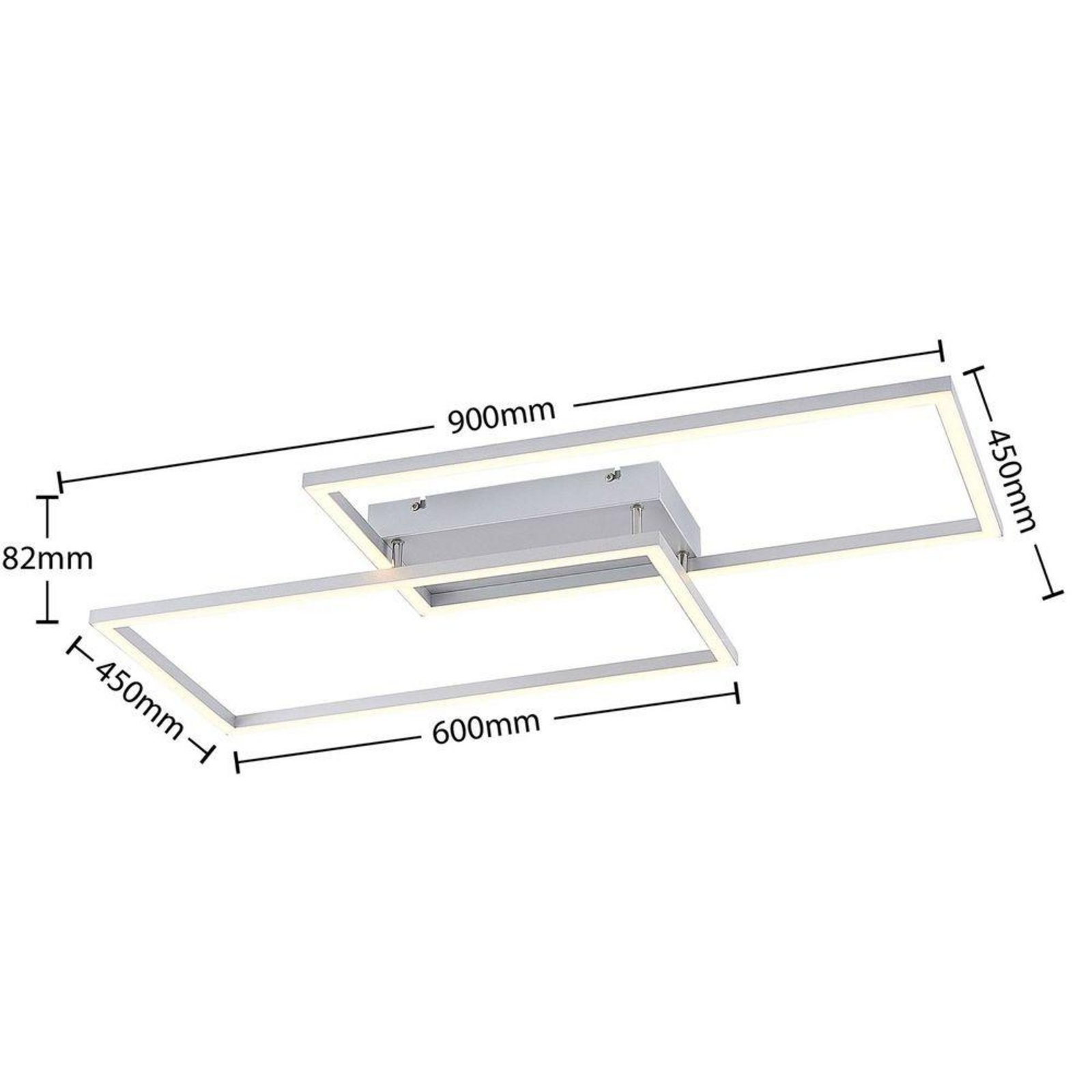 Muir LED Long Plafonieră CCT Silver - Lucande