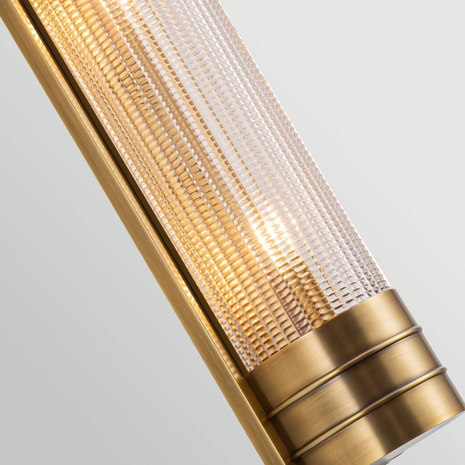 Wandlampe WILLARD, altmessing, Höhe 47 cm Metall/Glas 2x E14 günstig online kaufen