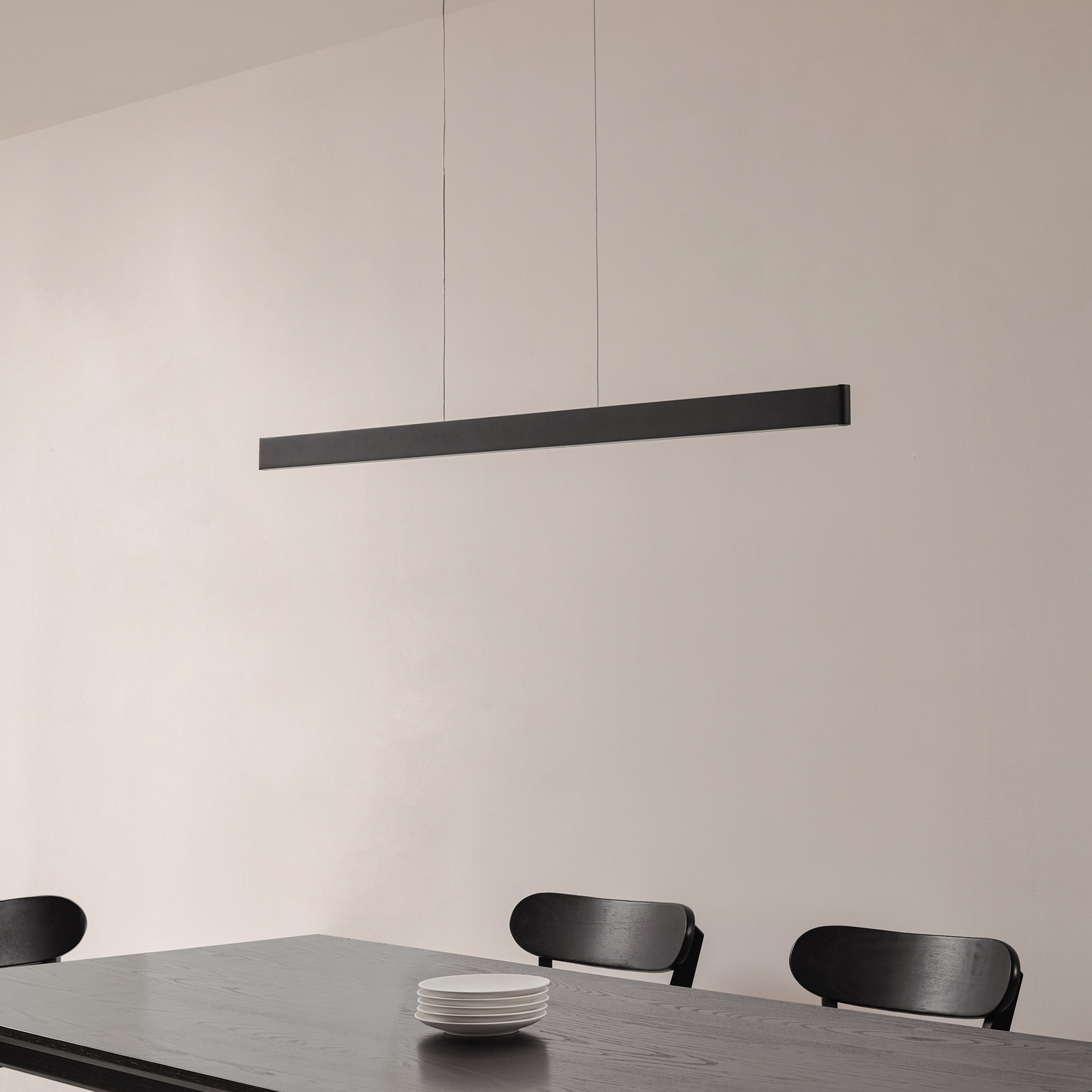 Candeeiro suspenso LED Lucande Smart Mylosh, preto, CCT, Tuya