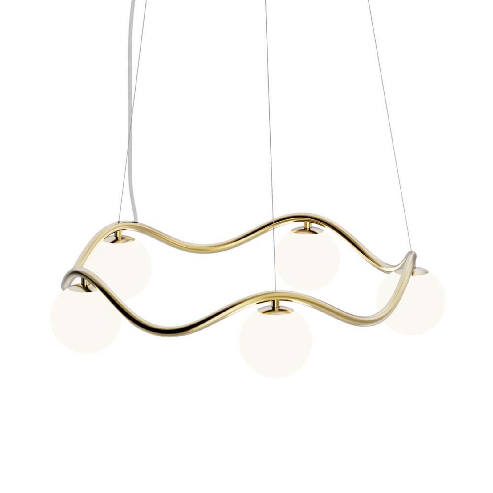 Circle of Life Plafoniere V2 Ø65 Coated Brass/Opal White - Rebello Decor