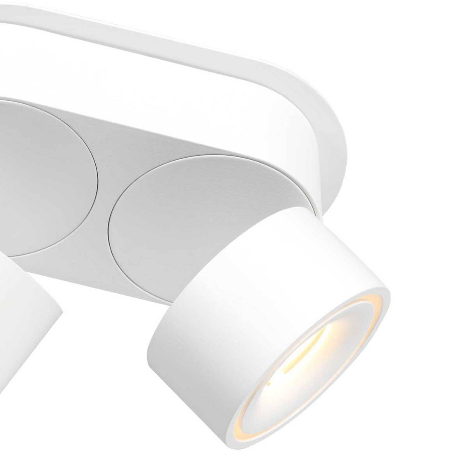 LED-Deckenstrahler Fez, weiß, 2-fl., Metall, schwenkbar günstig online kaufen