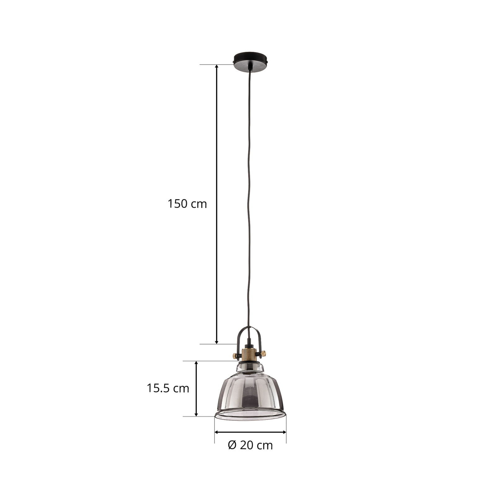 Hanglamp Amalfi, zilver, Ø 20 cm