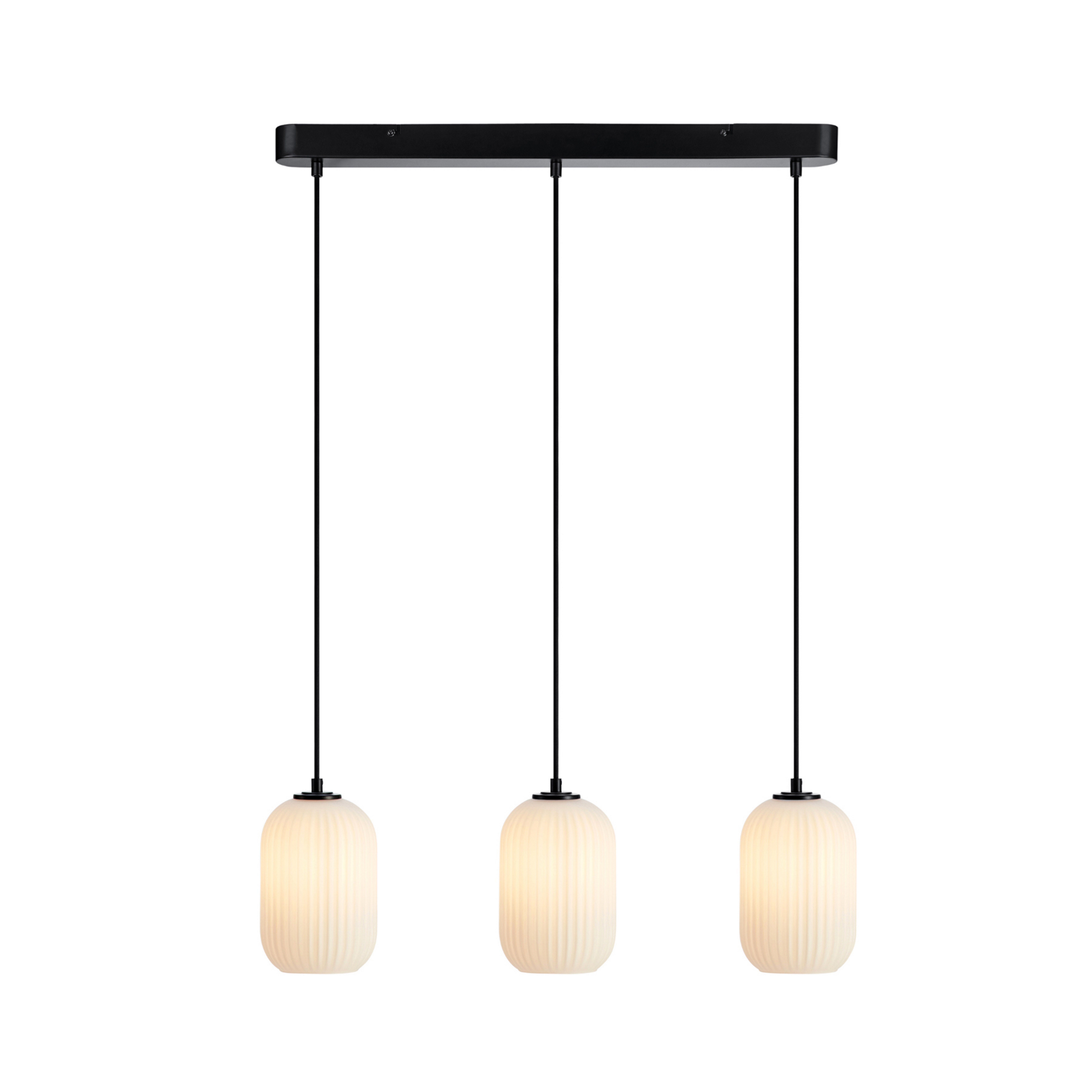 Cava Straight 3 Lampa Wisząca Black/White - Markslöjd