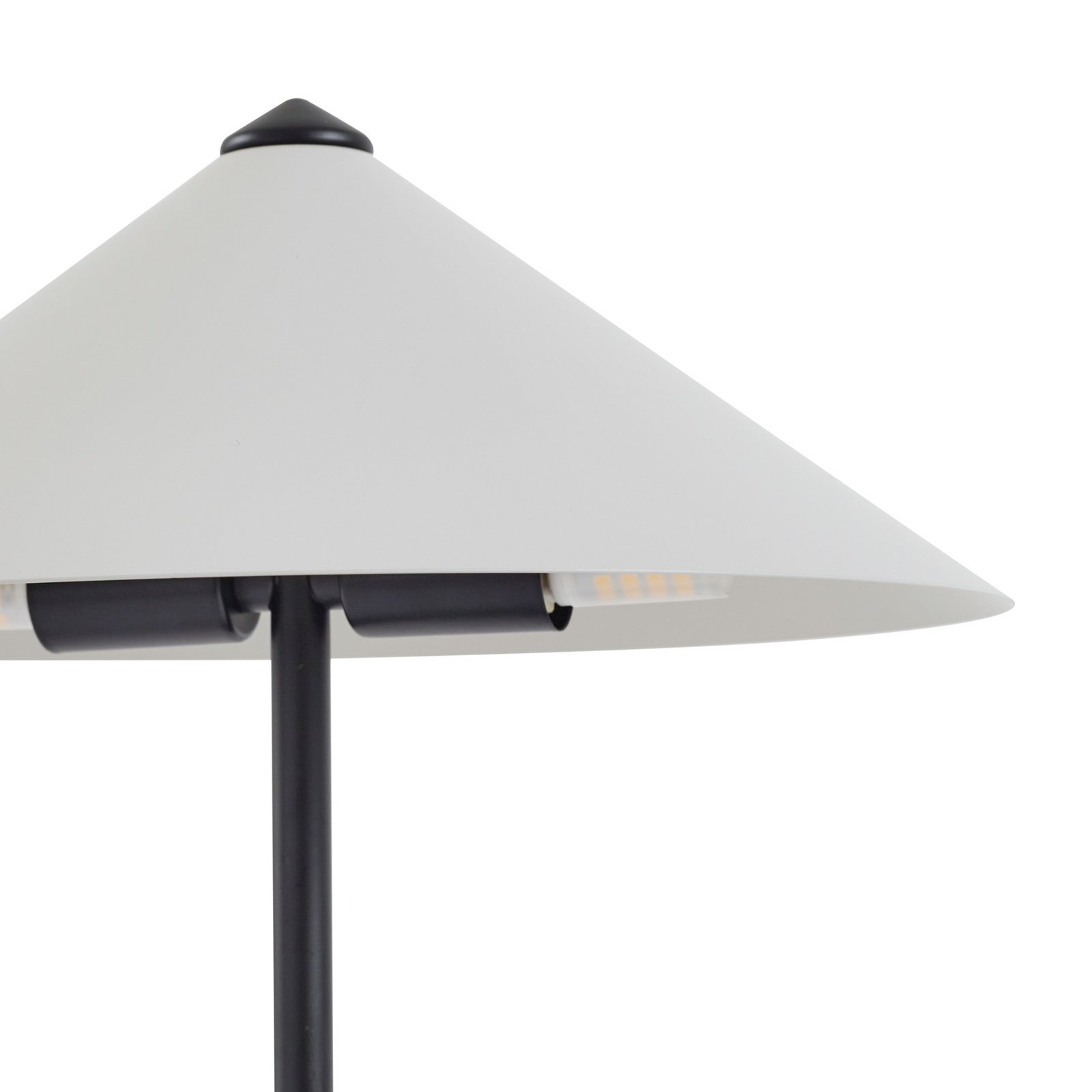 Lindby laualamp Norvik, kõrgus 35 cm, must/hall, metall