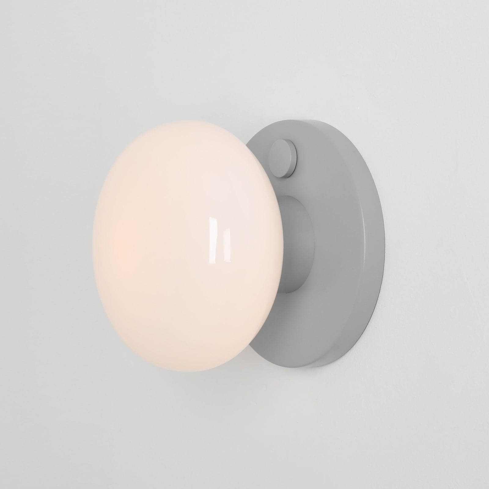 Zidna svjetiljka Flo, siva, Ø 19 cm, staklo - Aldex