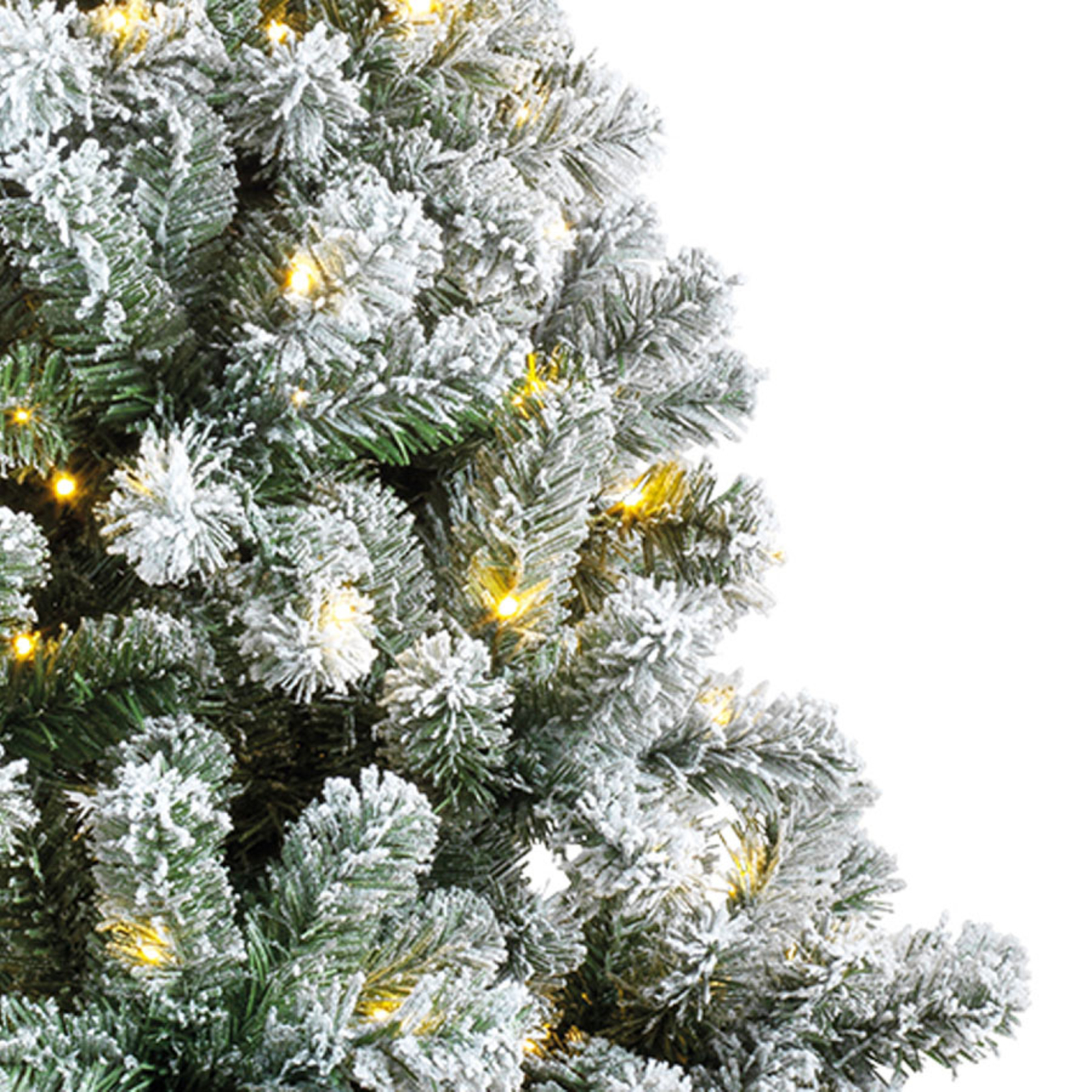 Kaemingk Imperial LED-træ til indendørs, grøn/hvid, 210 cm