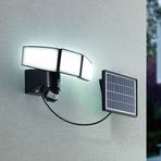 Prios Kalvito foco pared solar LED sensor, 3 luces