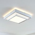 Lindby Mirco lampa sufitowa LED alu kątowa 37,5 cm