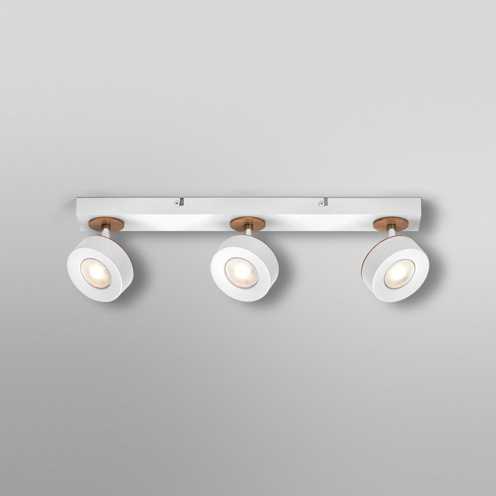 OSRAM LED plafondspot PLUTO, wit, 3 spots metaal 3.000 K
