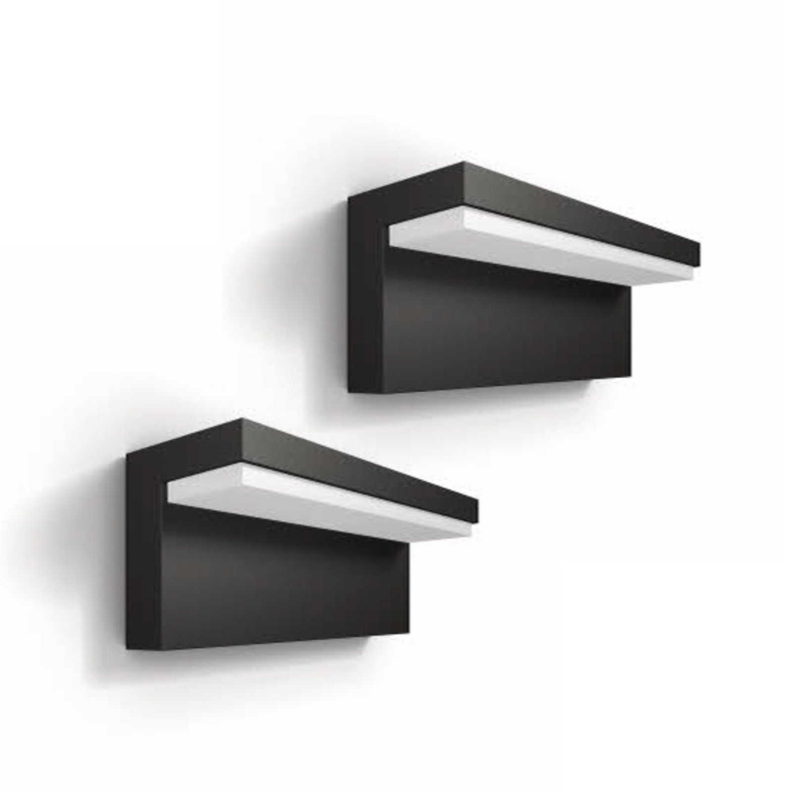 Philips LED лампа за външна стена Bustan, 2 броя, 2700K