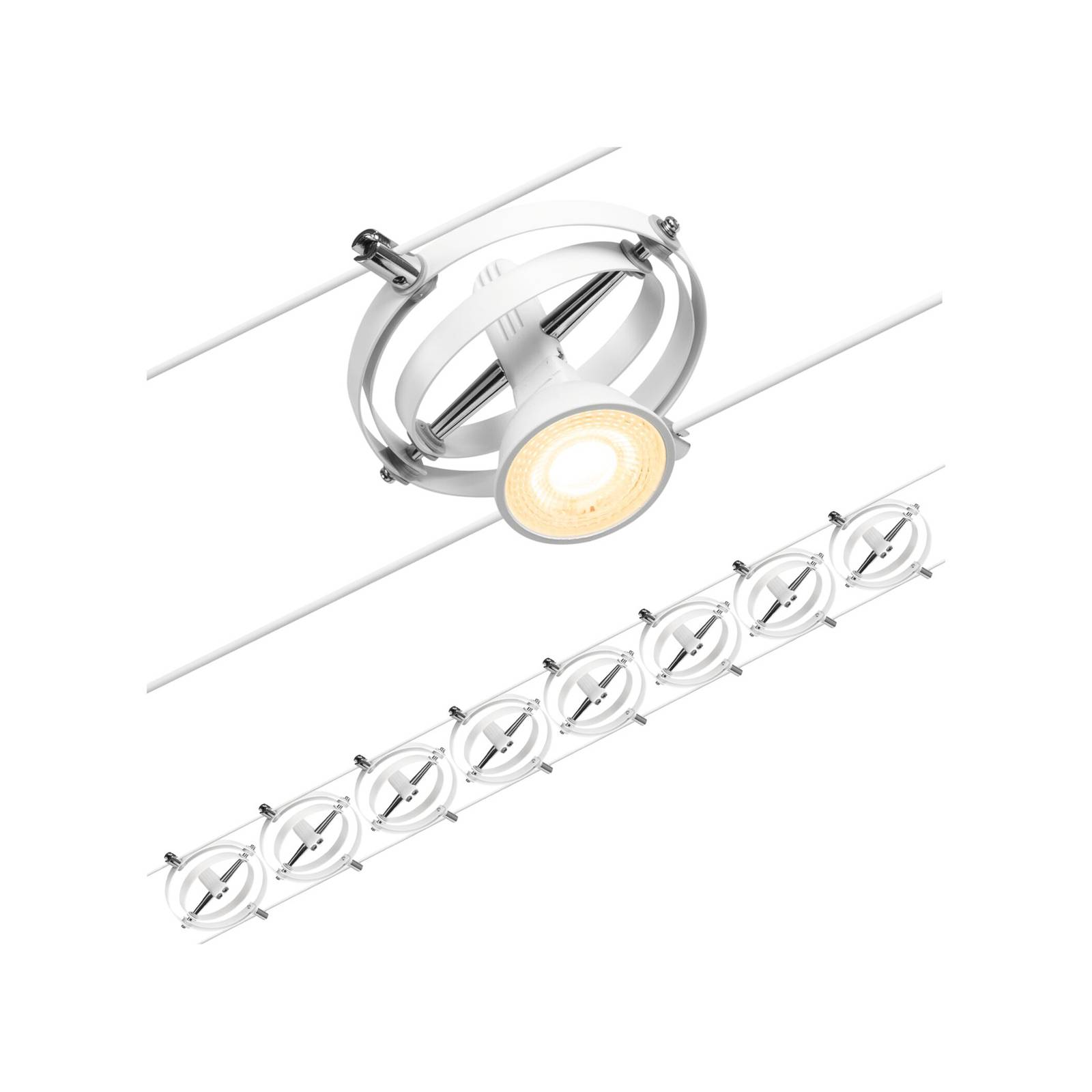 Paulmann Cardan wiresystem 8 lyskilder mat hvid