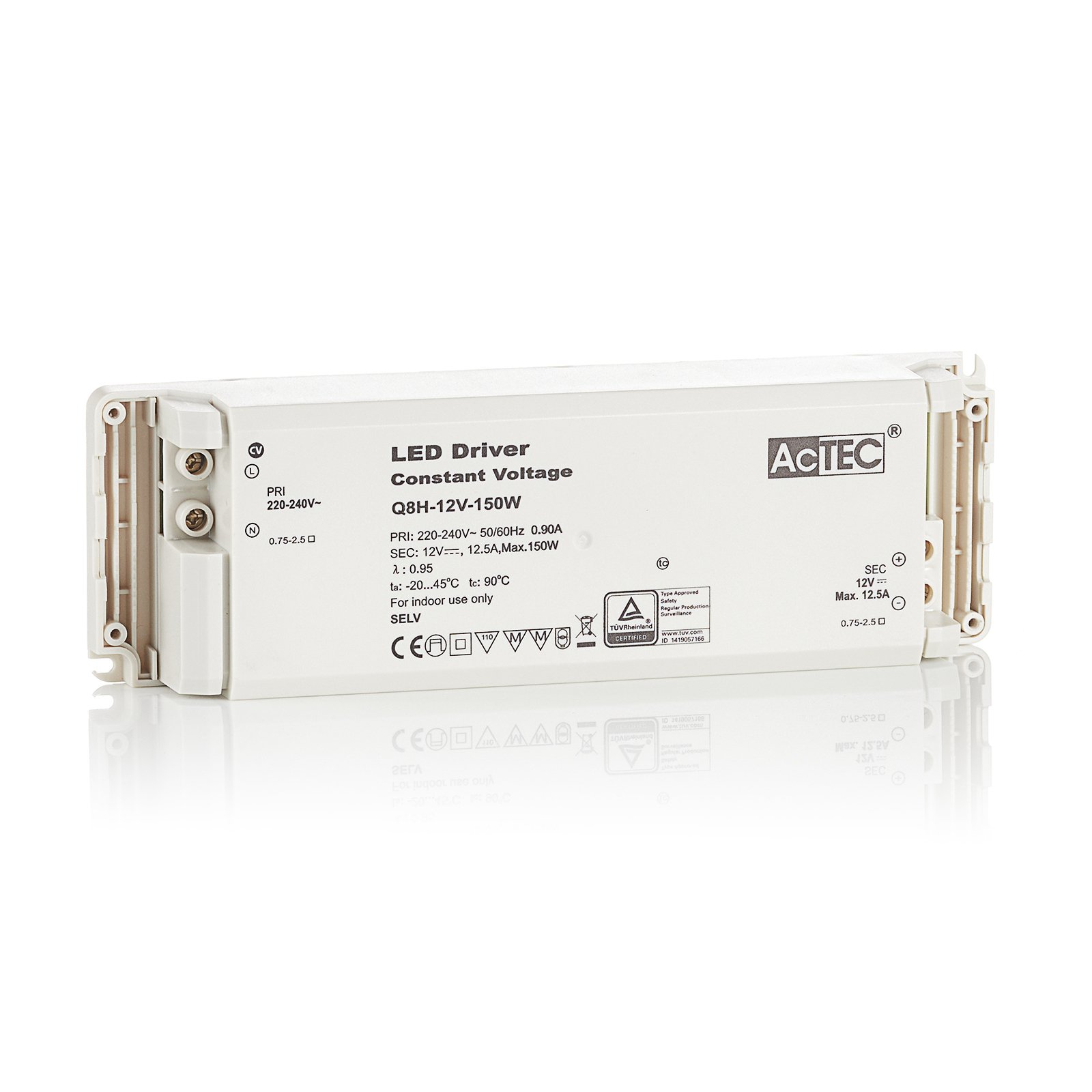 AcTEC Q8H transformador LED CV 12V, 150W