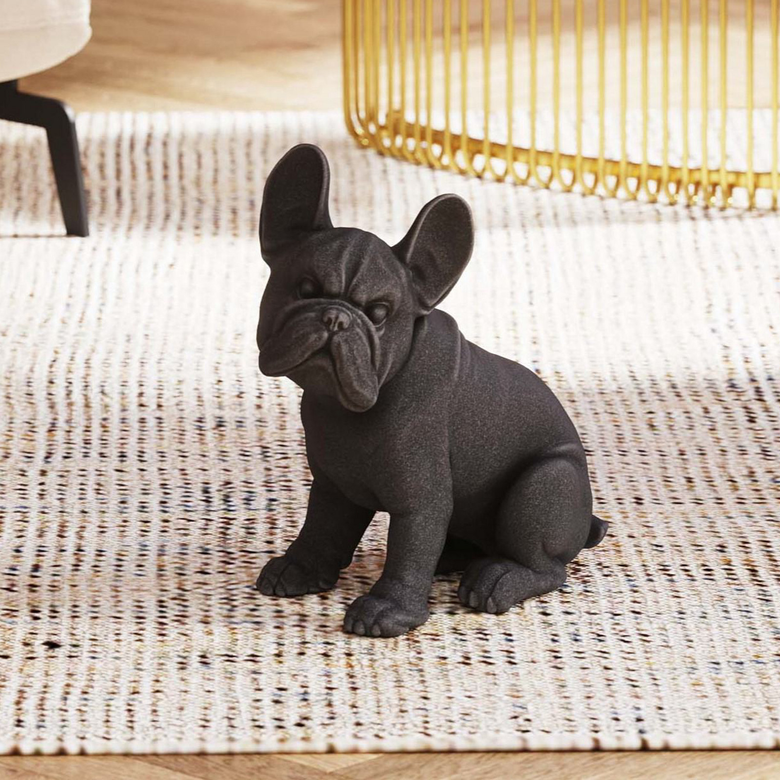 Figura decorativa KARE Waiting for Treats, poliresina, preto - candeeiros Sala de estar / jantar - Design - Plástico