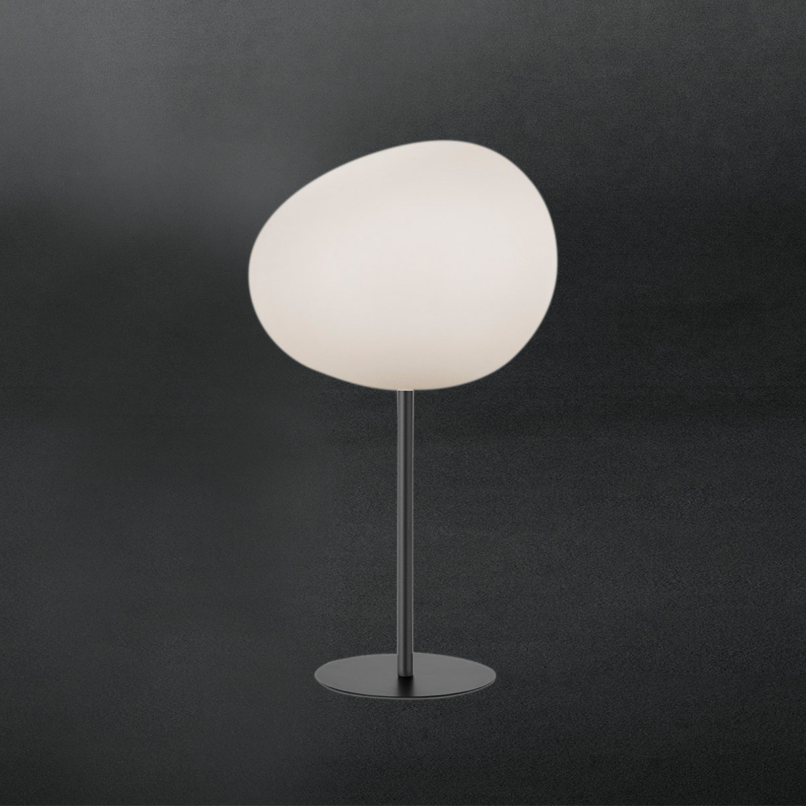 FOSCARINI Foscarini Gregg grande alta table lamp, graphite, for Living / Dining Room, handblown glass, metal, E27, 57 W, energy efficiency: A++, H: 84 cm
