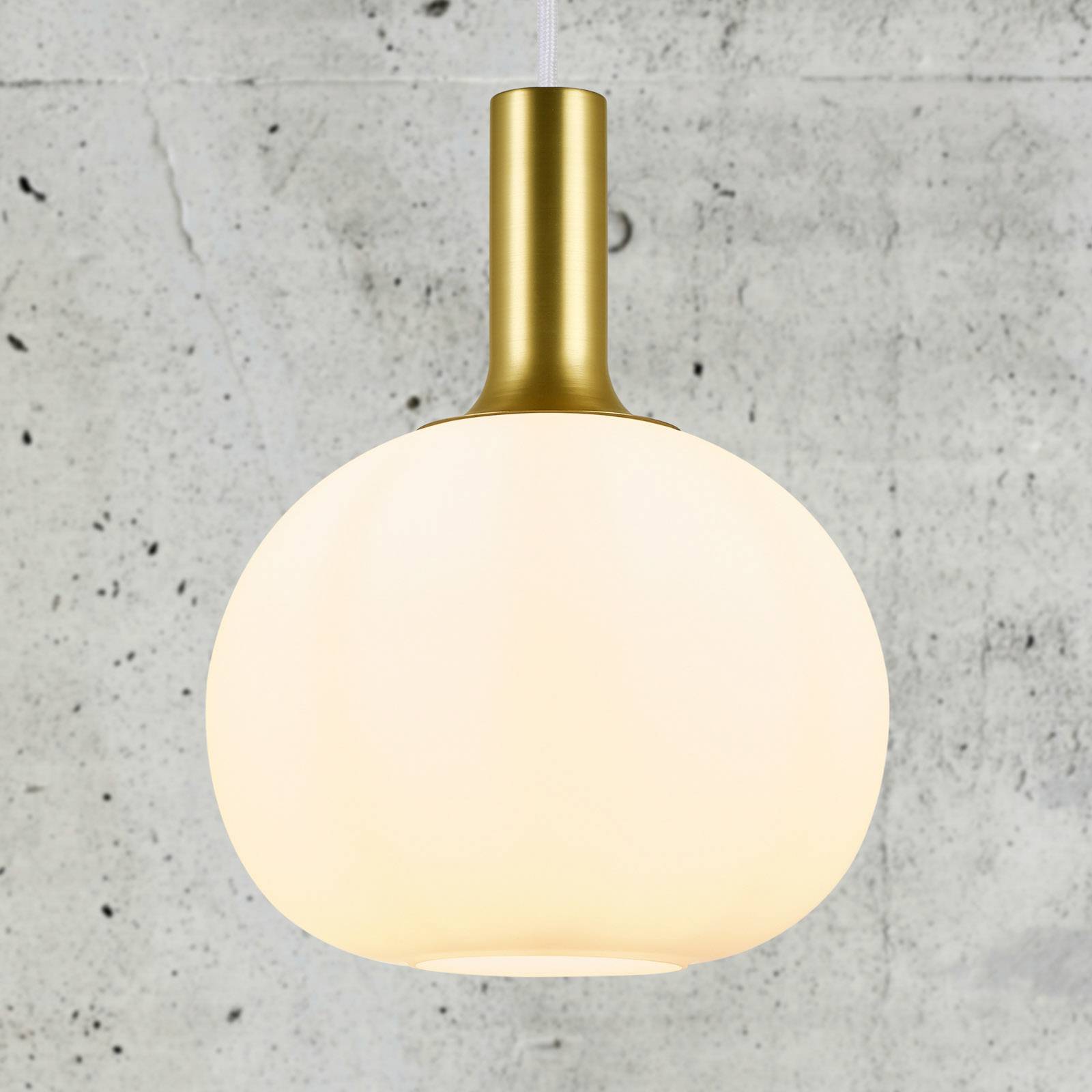 Lampa wisząca Alton szklany klosz biała Ø 25cm