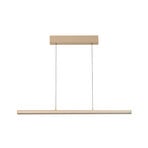 Lámpara colgante LED Valeno, arena, longitud 115 cm, CCT, regulador táctil