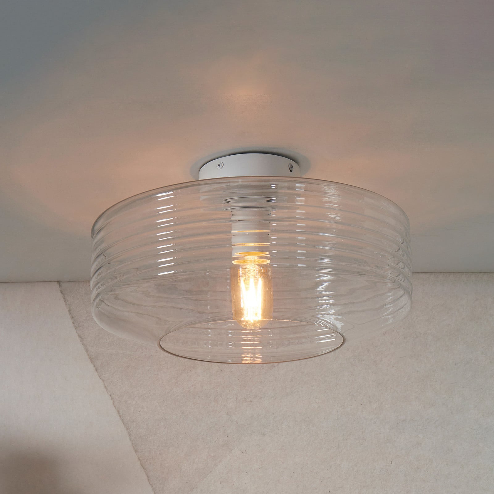 ITS ABOUT ROMI Plafonieră Verona transparentă sticlă E27 - Camera de zi / sufragerie - Design