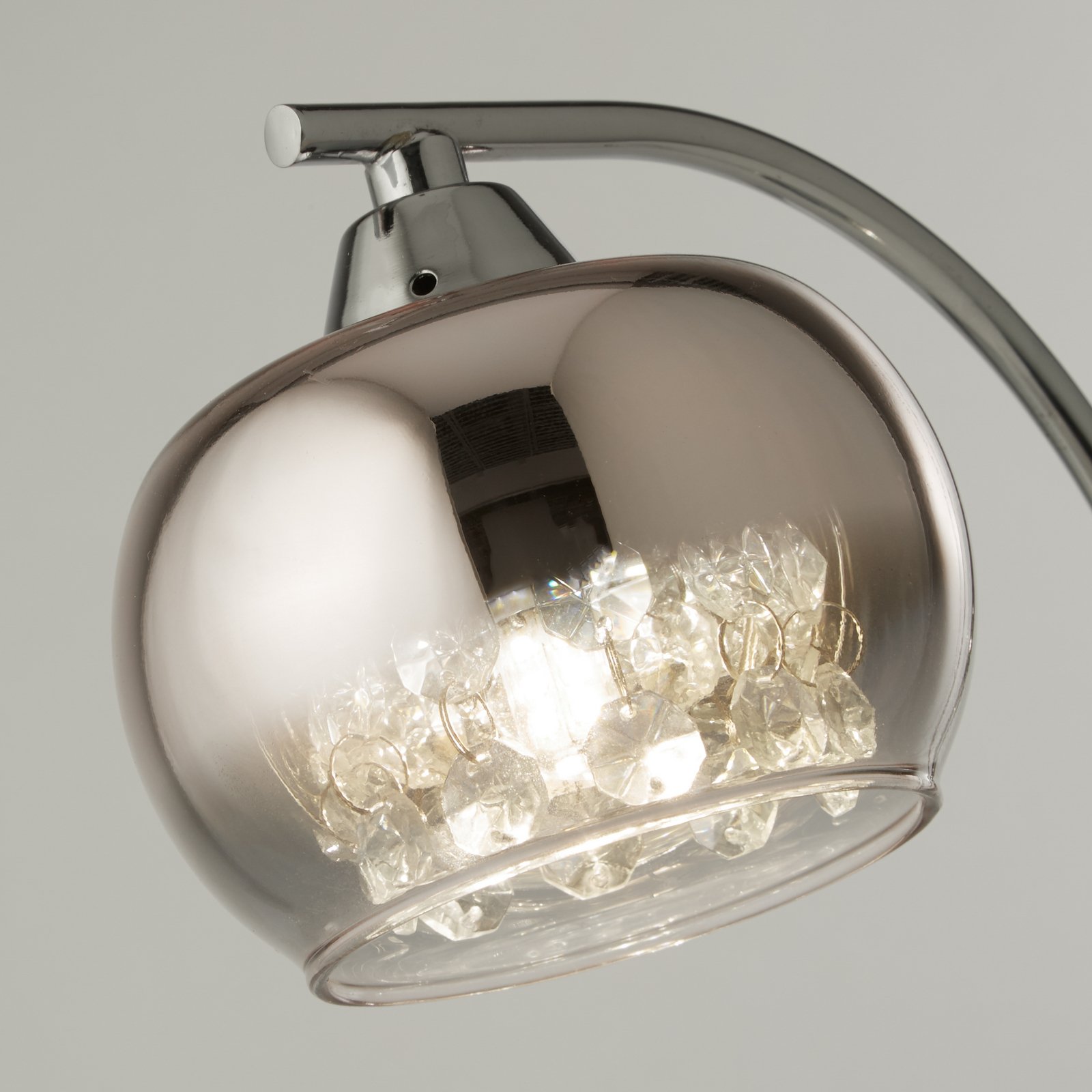 Lampa stołowa Ianis, szara, metal/szkło, wysokość 36 cm, G9 Lampa stołowa Ianis, szara, metal/szkło, wysokość 36 cm, G9