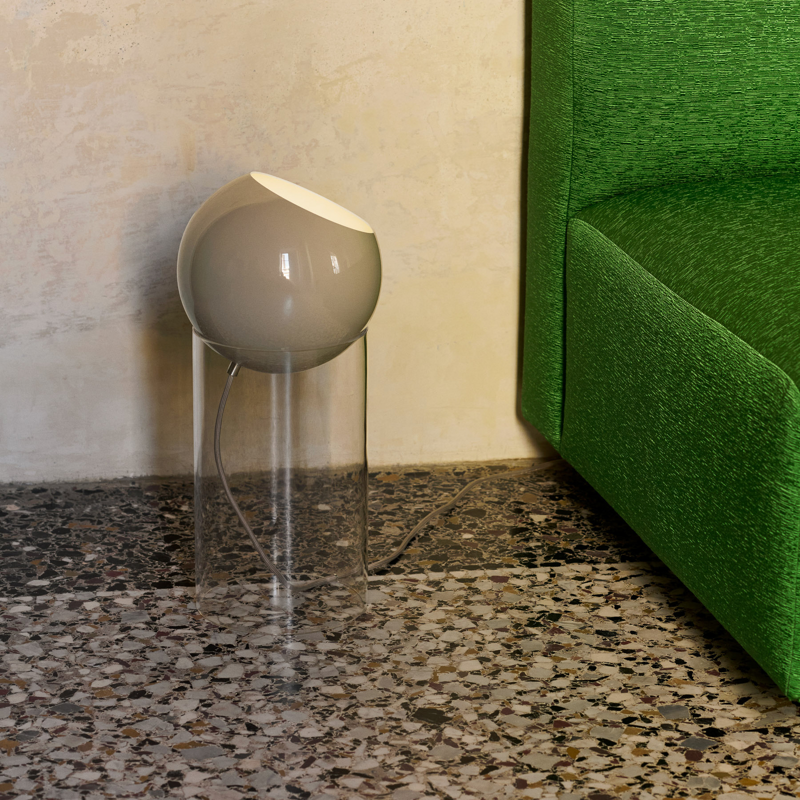 Topan VP14 Lampadaire gris-beige E27 - &Tradition