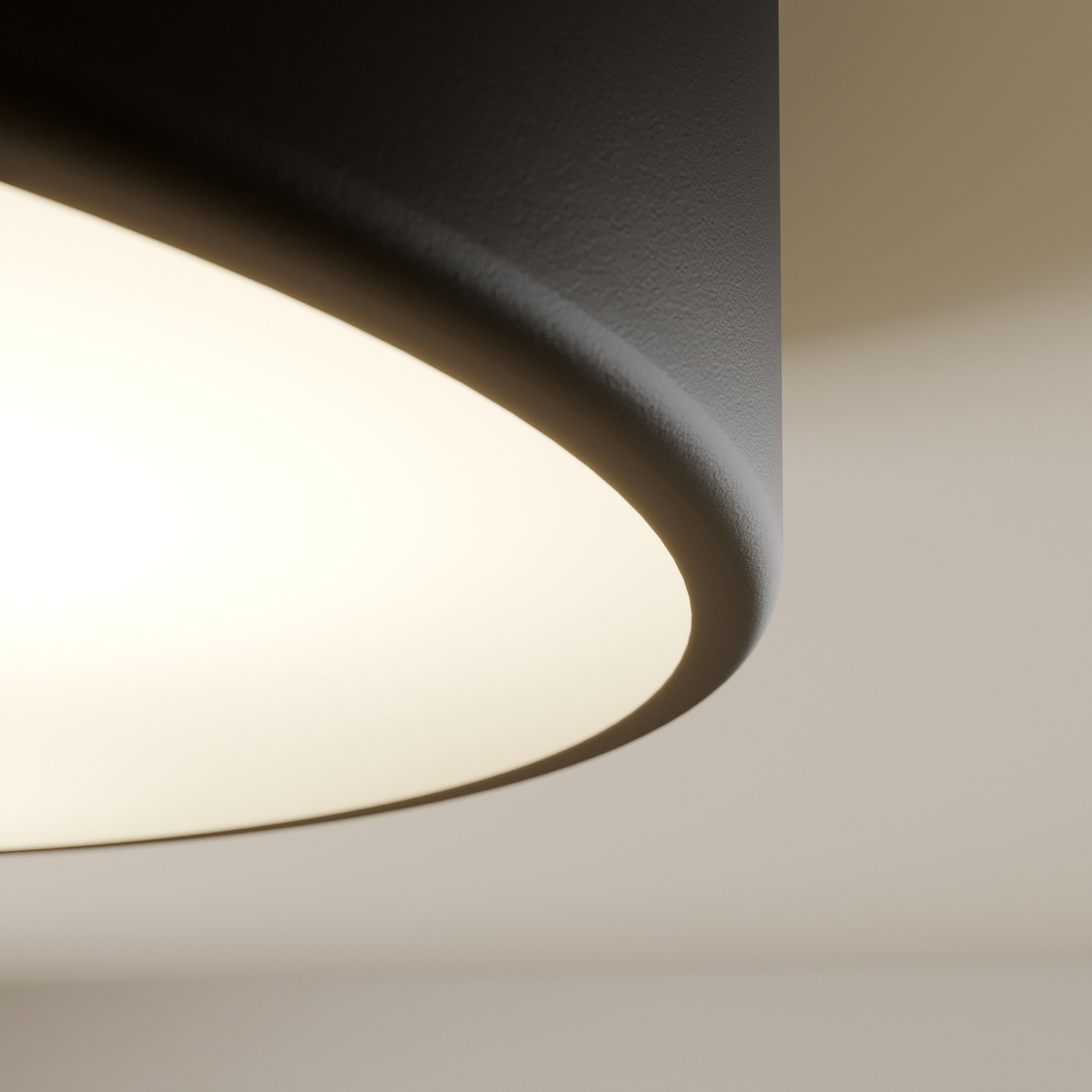Cleo loftslampe, Ø 40 cm, sort