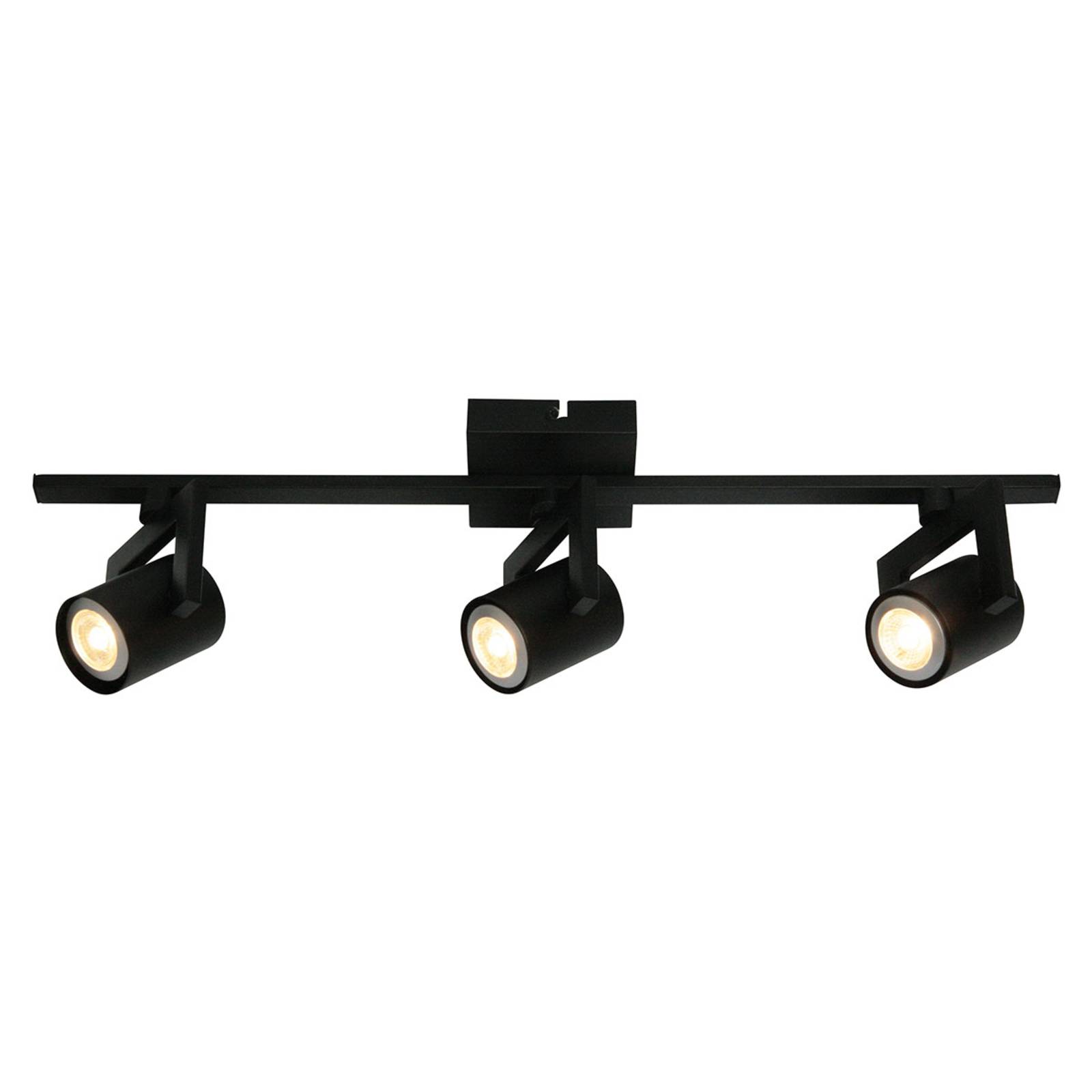 freelight plafonnier valvoled moderne en noir 3 lampes