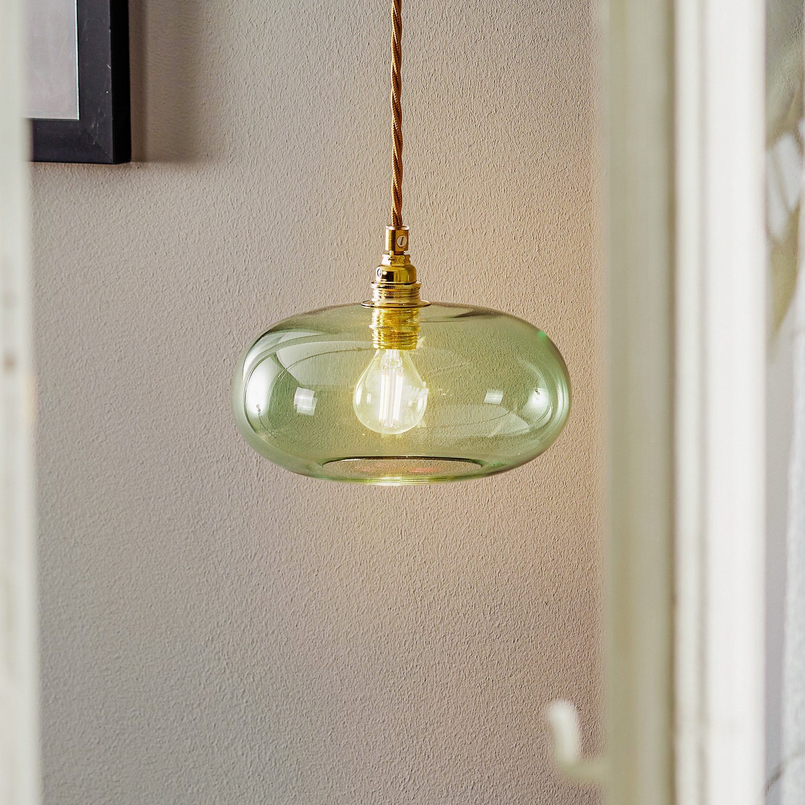 EBB & FLOW Horizon glas-hanglamp groen Ø 21 cm