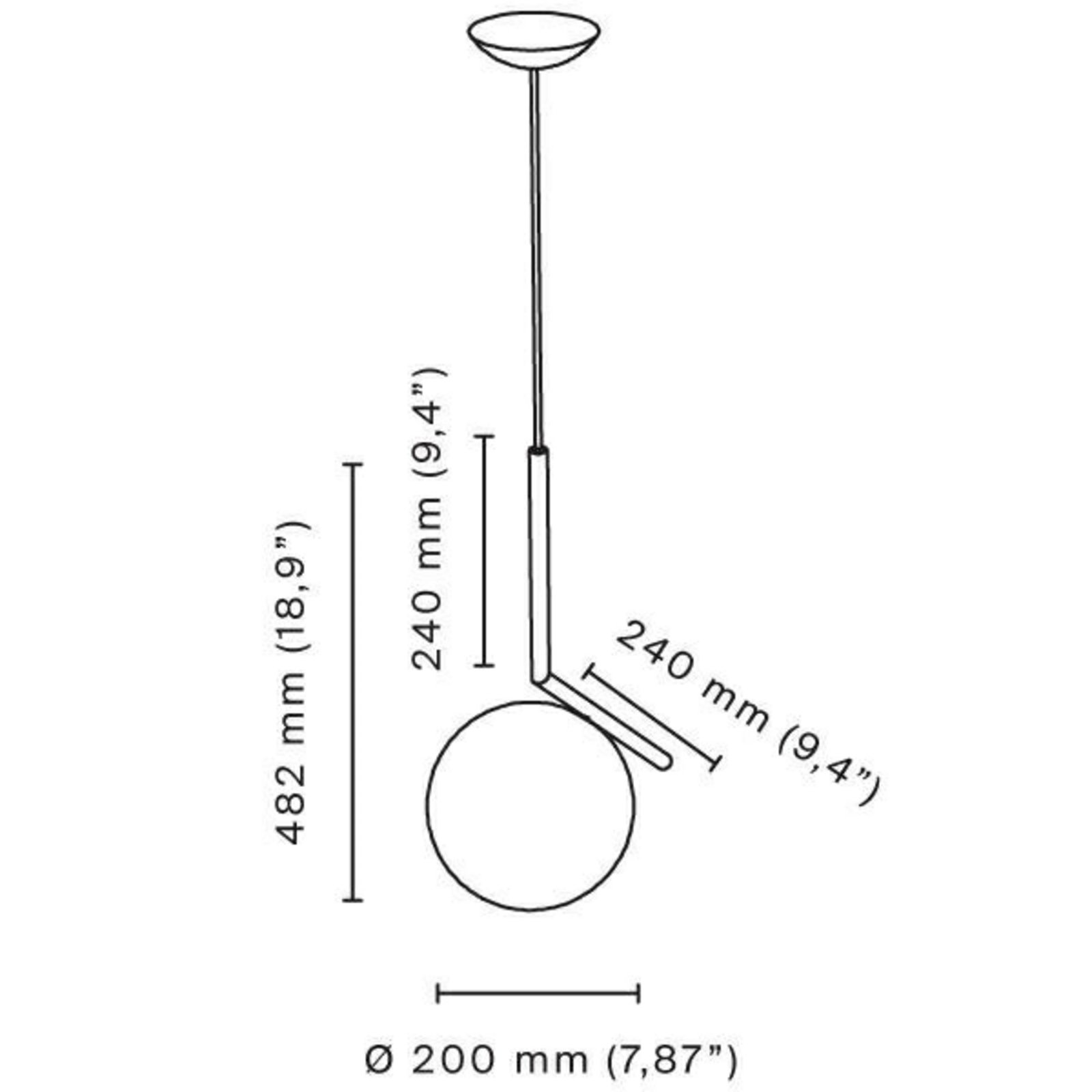 IC S1 Lustră Pendul Chrome - Flos