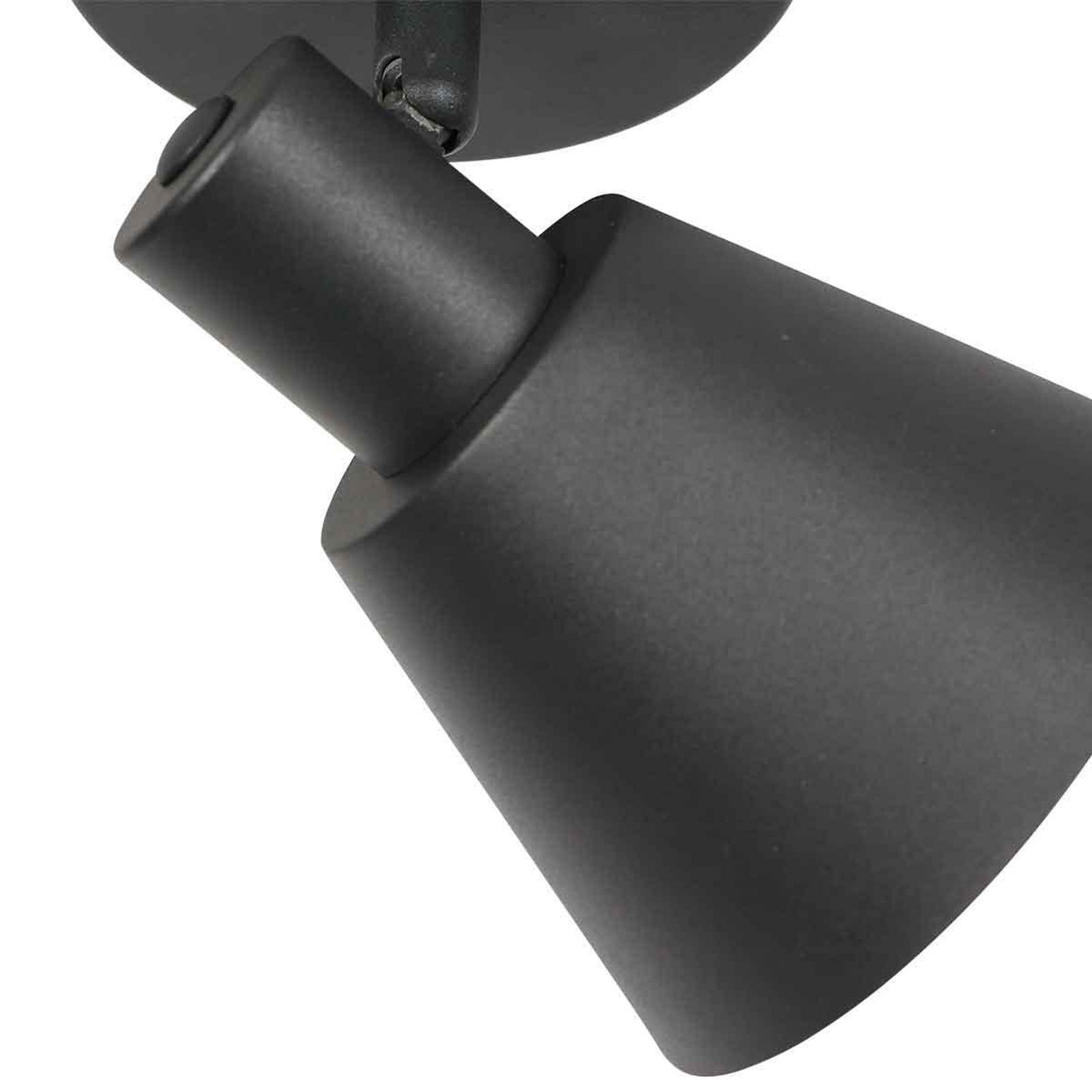 Wandstrahler Oeroe, 1-flammig, schwarz, Metall, E14