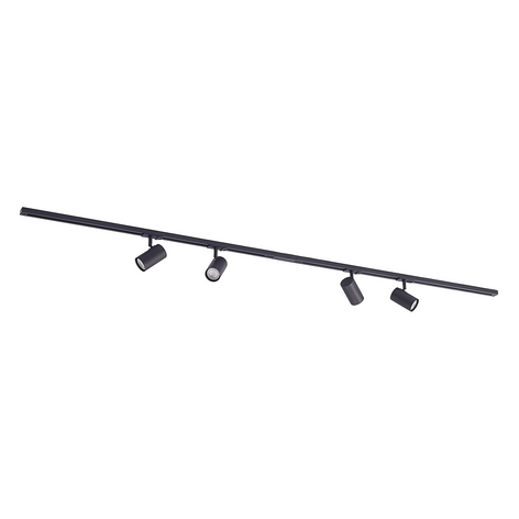 Lindby Linaro 1-fase-railsysteem 4-lamps zwart