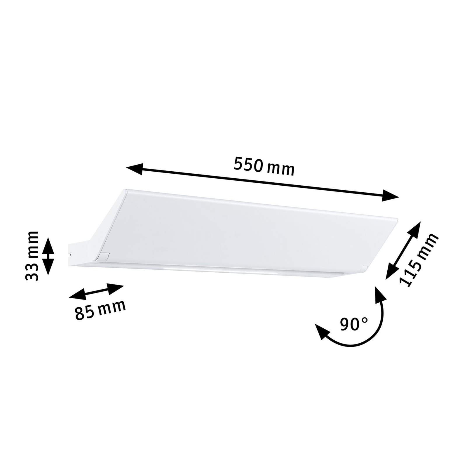 Paulmann Ranva wall uplighter 3-Step-dim, white