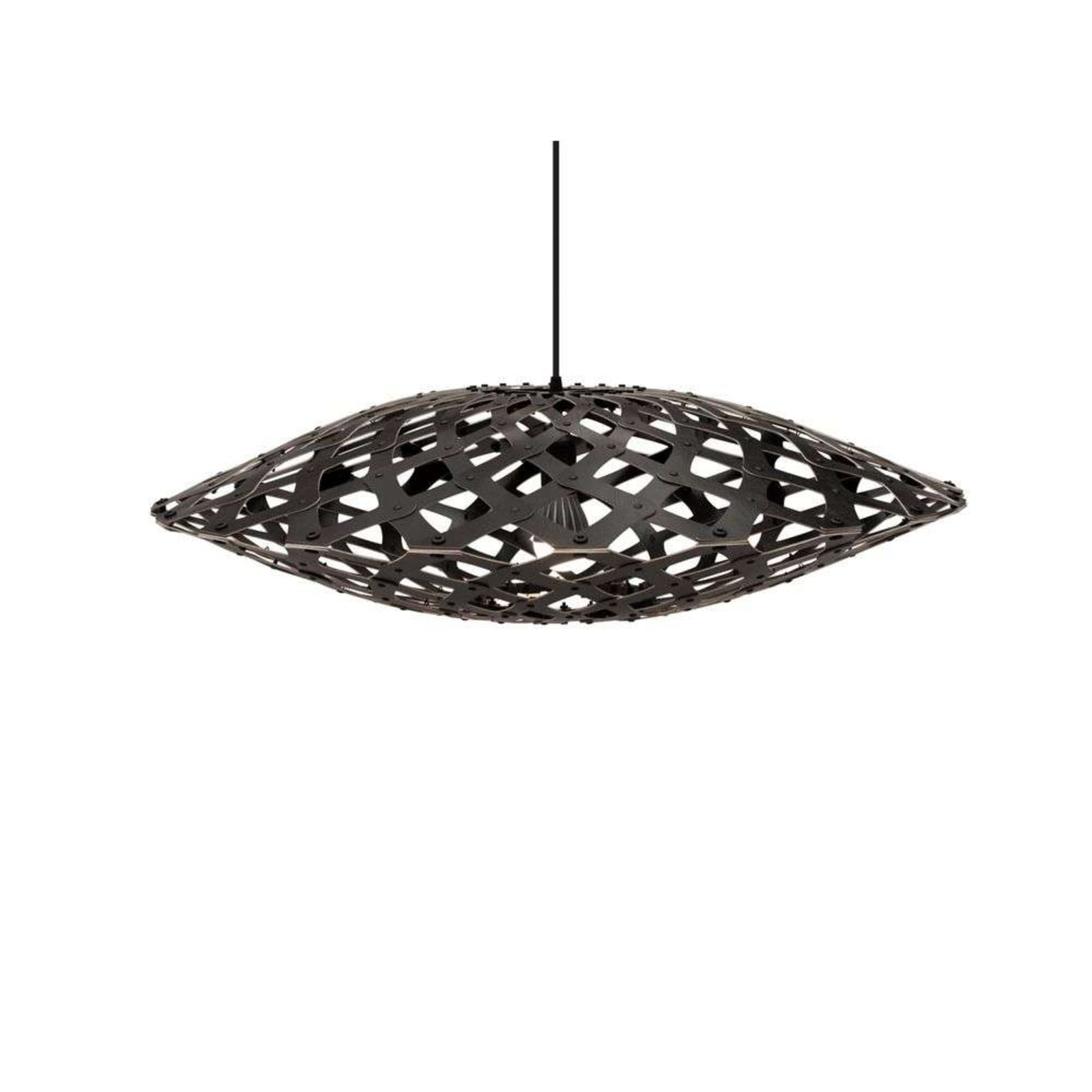 Flax Pendelleuchte Ø80 Schwarz 2 Seiten david trubridge - Wohnzimmer - Bambus