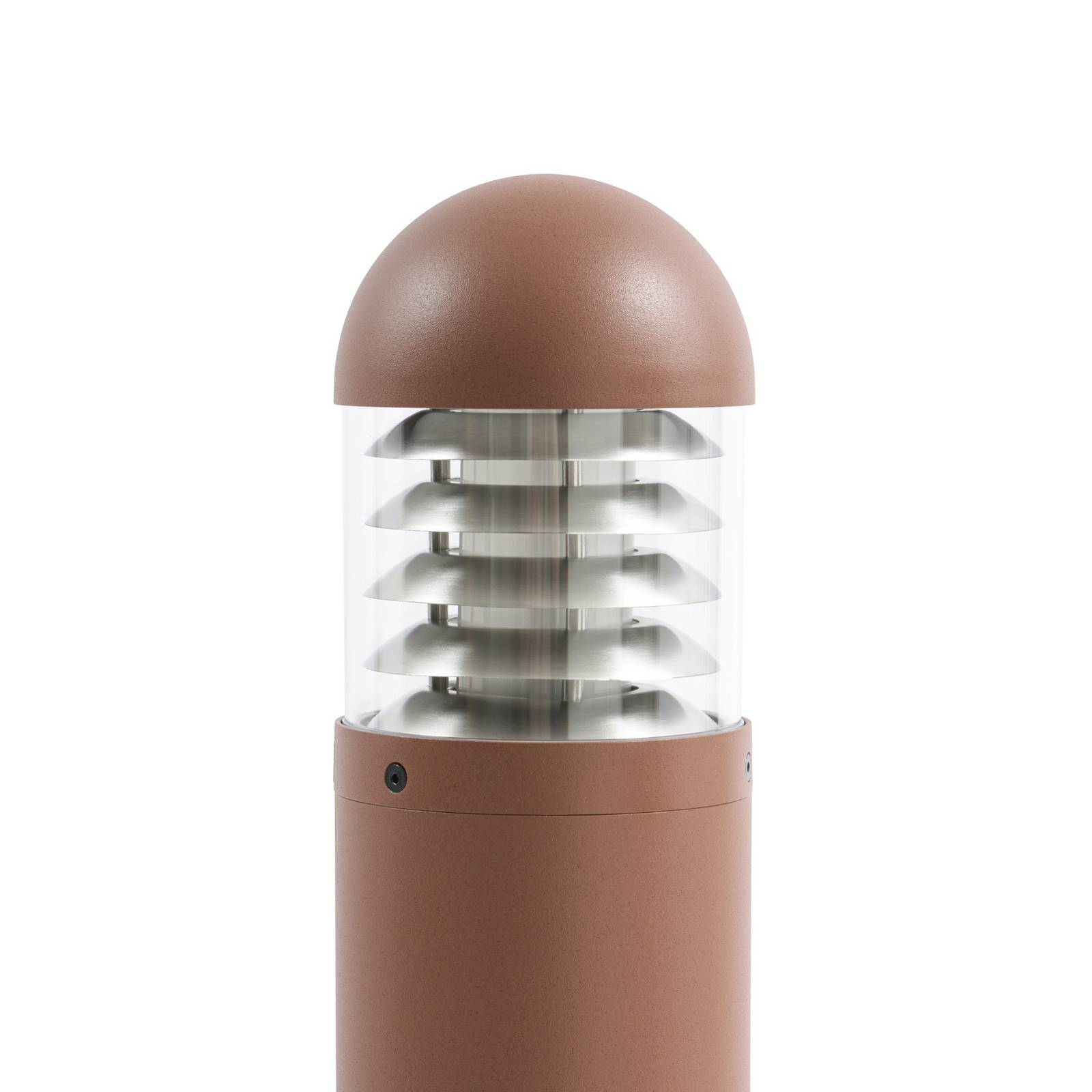 Lucande słupek oświetleniowy LED Skagena, brązowy, wysokość 90 cm, IP54