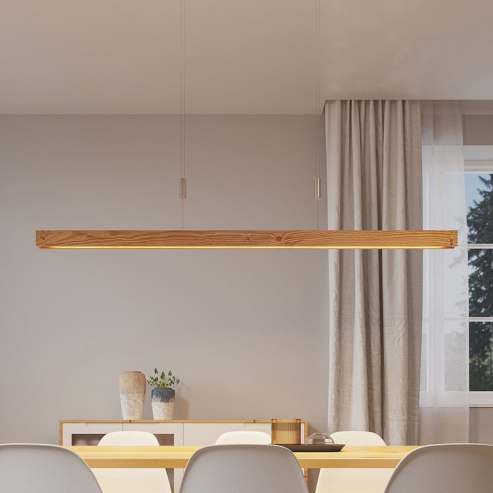 Alimara LED Lámpara Colgante L138 Wood - Lindby