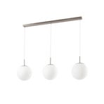 Marike hængelampe, 3 lyskilder, længde 120 cm, hvid/nikkel – Lindby