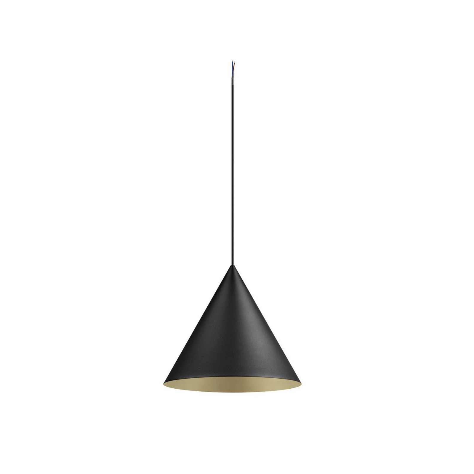 SLV hänglampa Magico, Ø 38 cm, svart/guldfärgad, metall