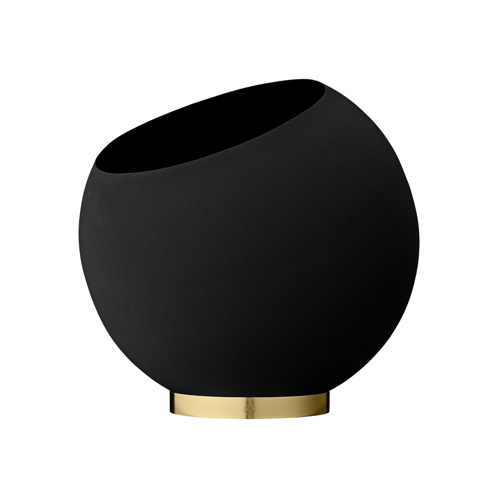 AYTM Globe flower pot, Ø 37 cm, black, aluminium, steel