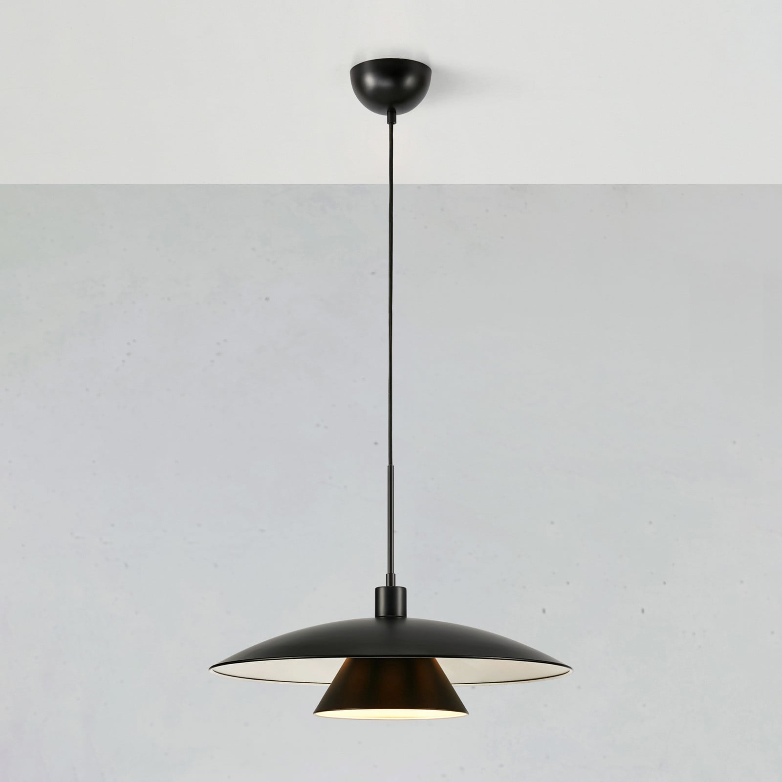 Suspensie Millinge negru metal Ø 50 cm