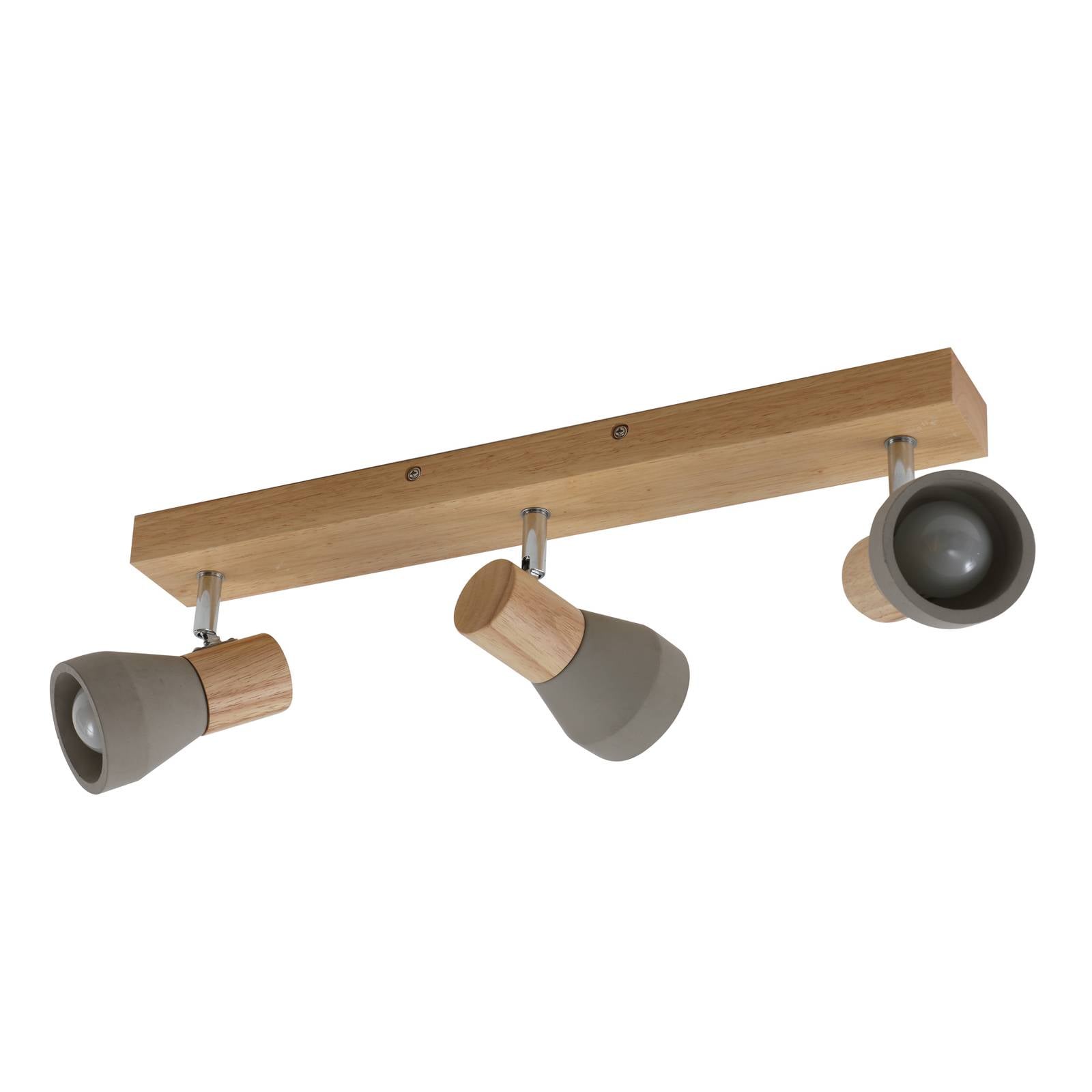 Lindby Strahler Filiz, 3-flg., 47 cm lang, Holz, Beton, E14