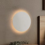 Aplique de pared Luna, beige, luz indirecta, Ø 30 cm, acero