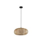 Romaine-riippuvalaisin, Ø 50 cm, luonnonvärinen, bambu – Lindby