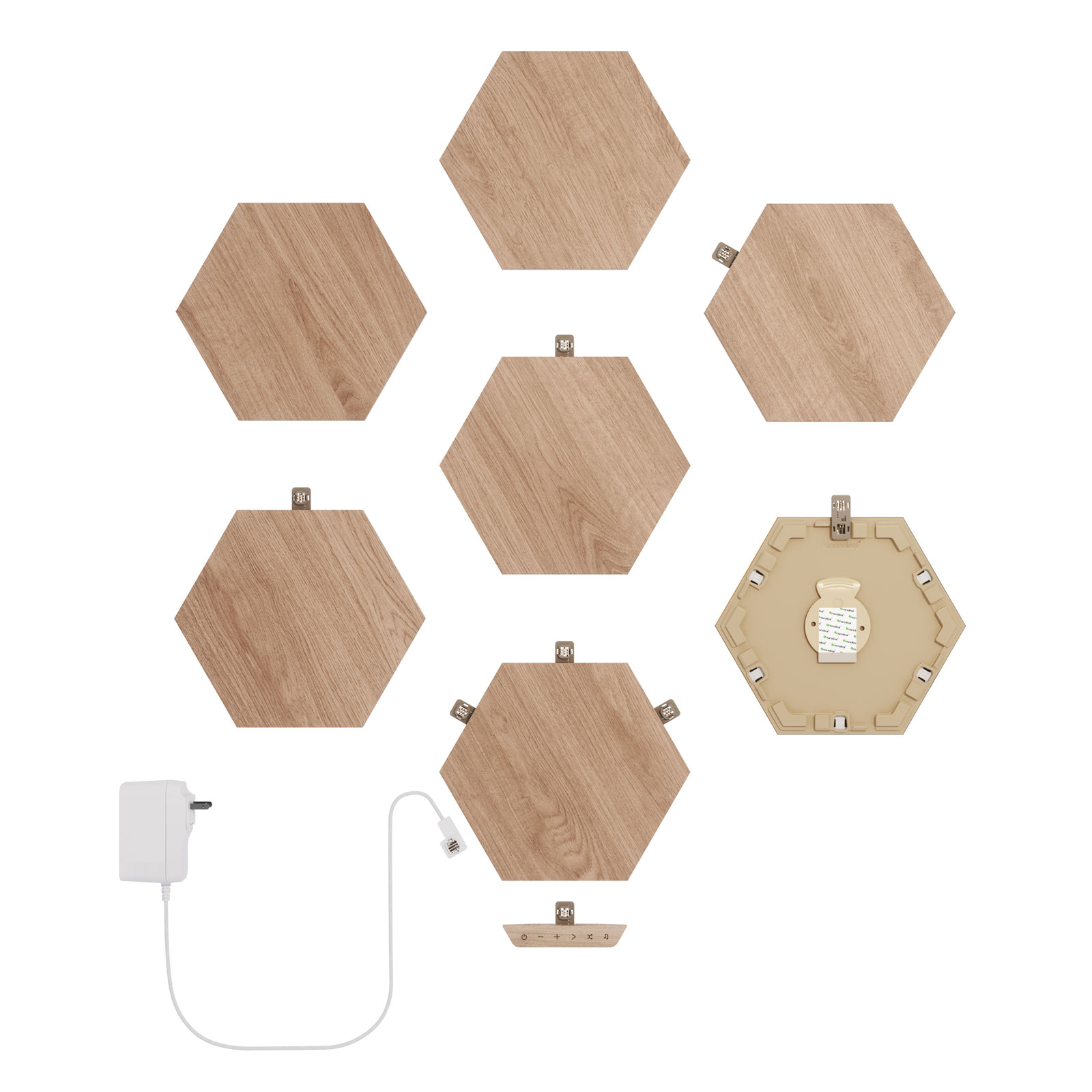 Nanoleaf Elements Wood Hexagons Starter Kit 7x