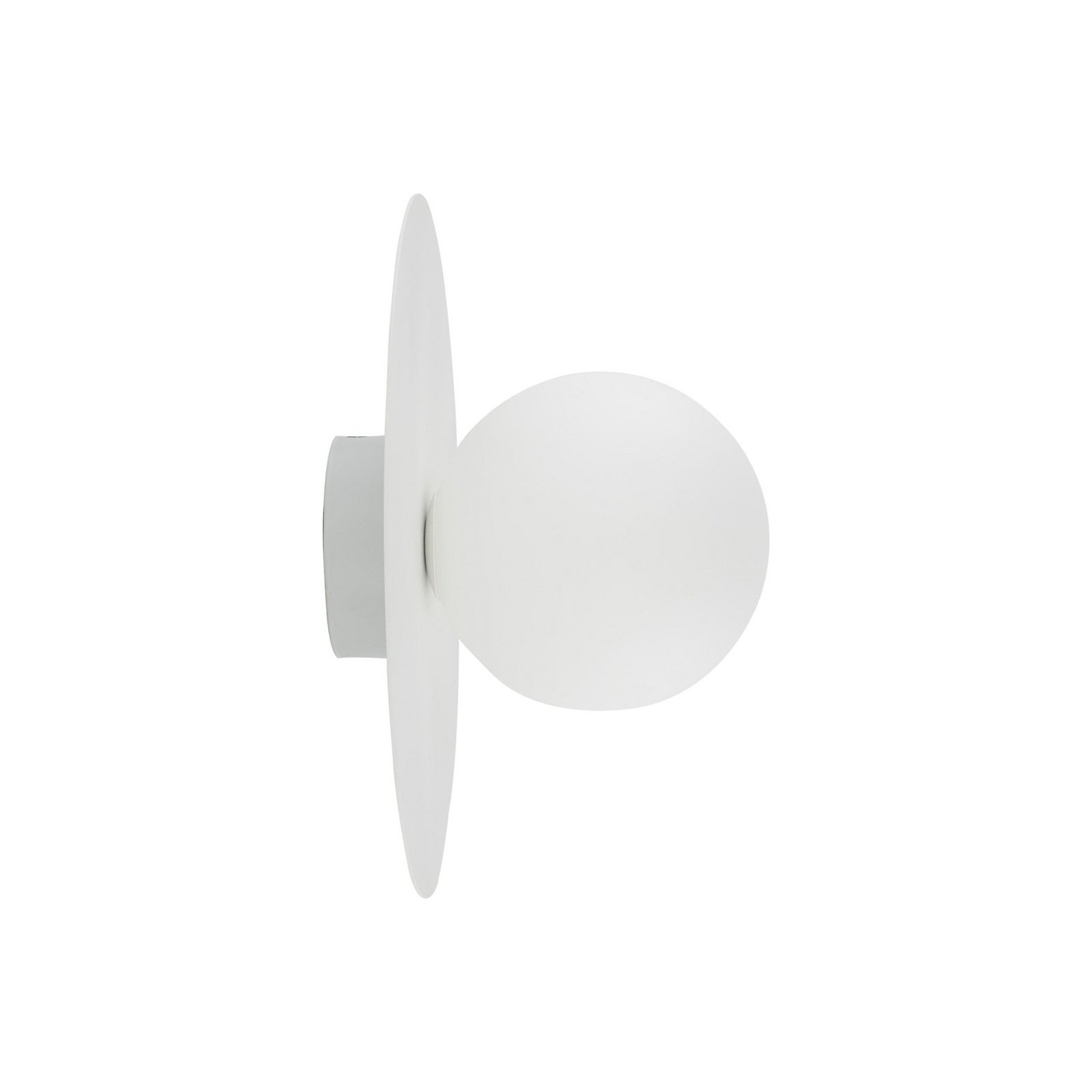 Ceiling lamp Pixie, white, glass, Ø 25 cm, ball, G9