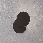 LED-utomhusvägglampa Pedersano, svart, Ø 14 cm, metall