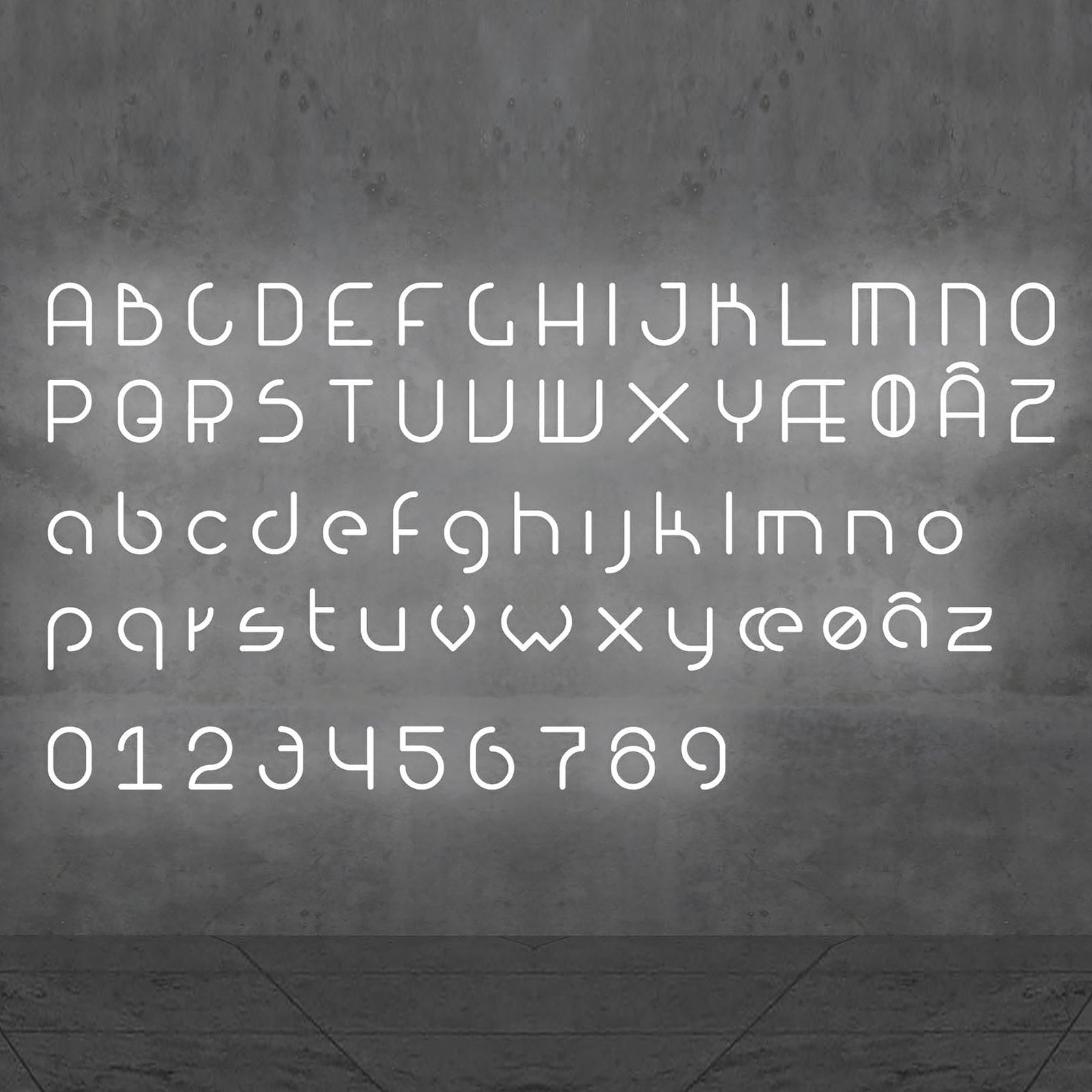 Artemide Alphabet of Light muur kleine letter w