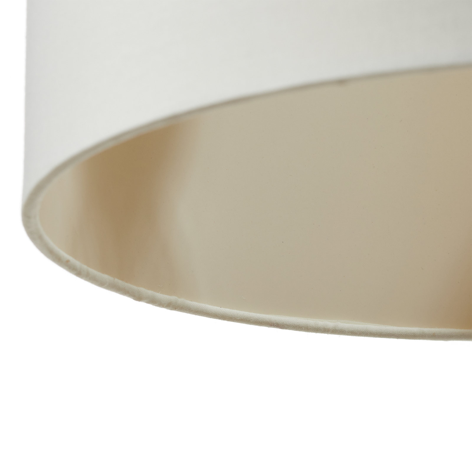 Lucande Patrik stof-hængelampe, Ø 30 cm, creme